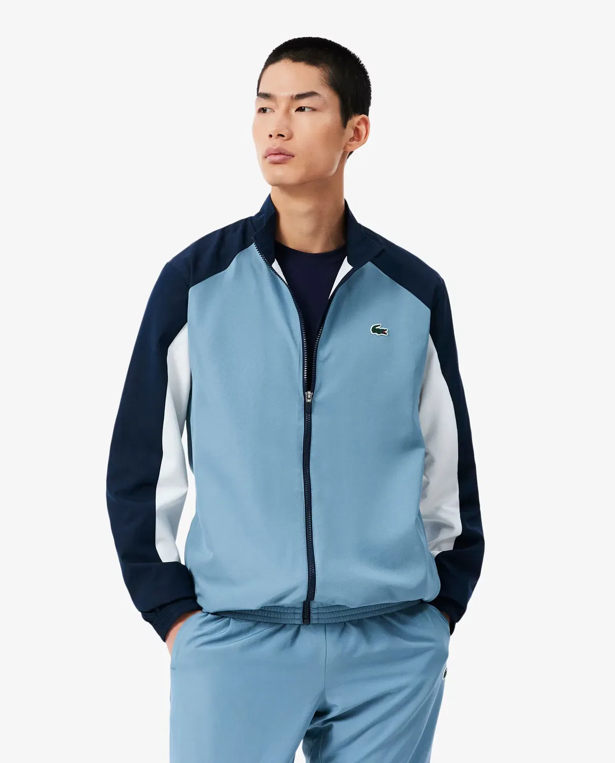 Мужской спортивный костюм с цветными блоками Lacoste, Azul / Negro — фото 3