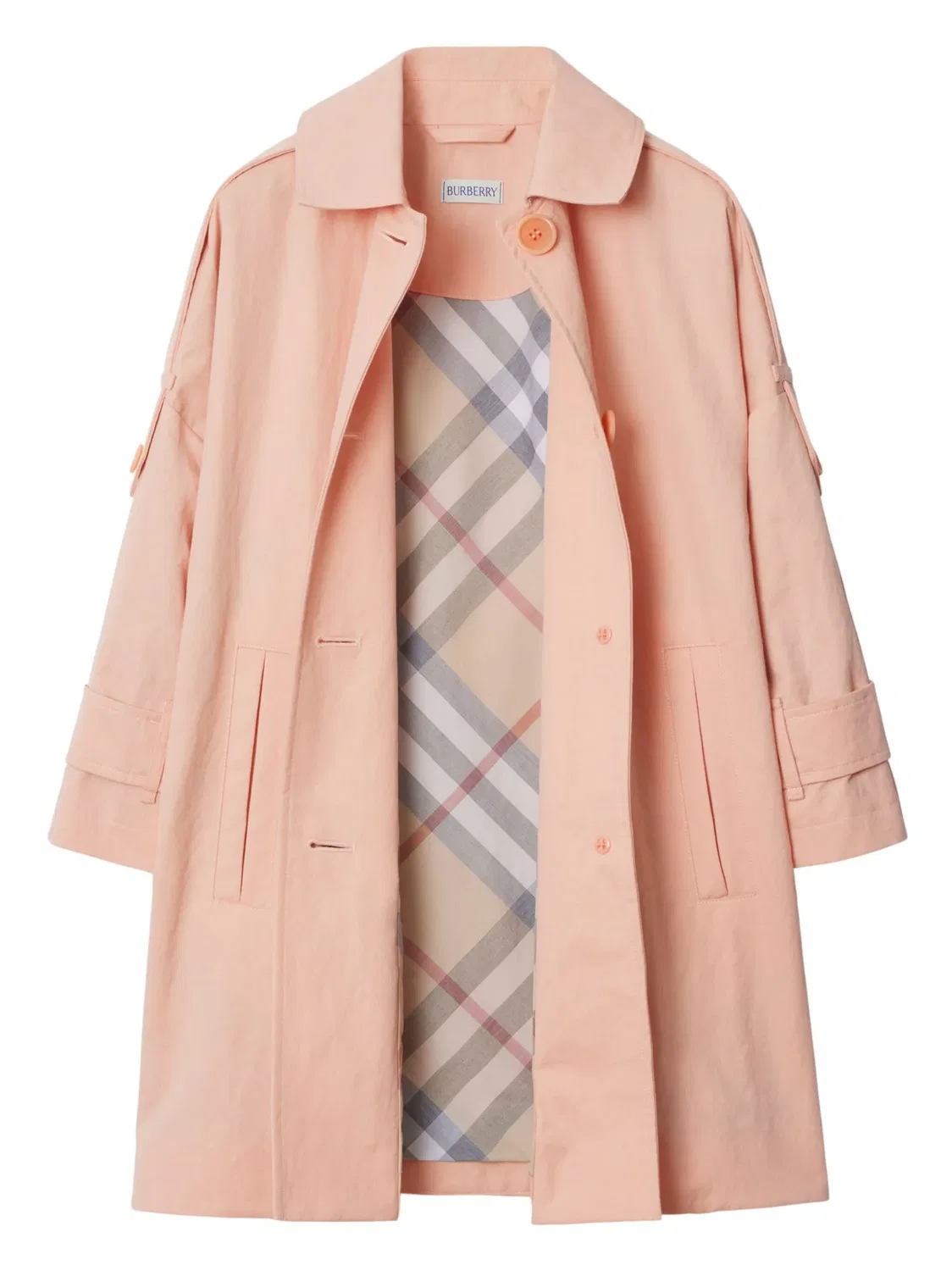 Burberry Кашемировое пальто цвета персиковый розовый — фото 3