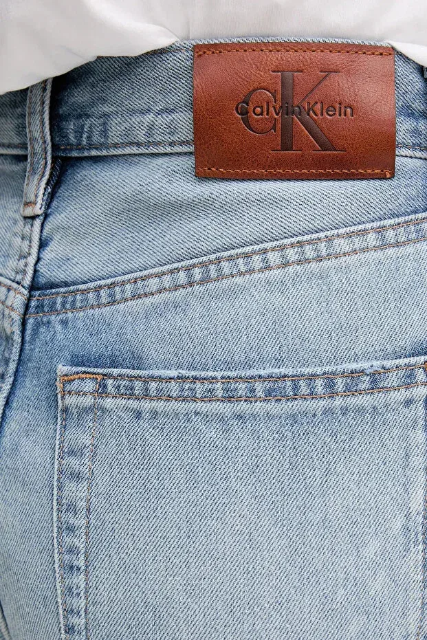 Женские джинсы с широкой штаниной Calvin Klein, Light Blue — фото 4