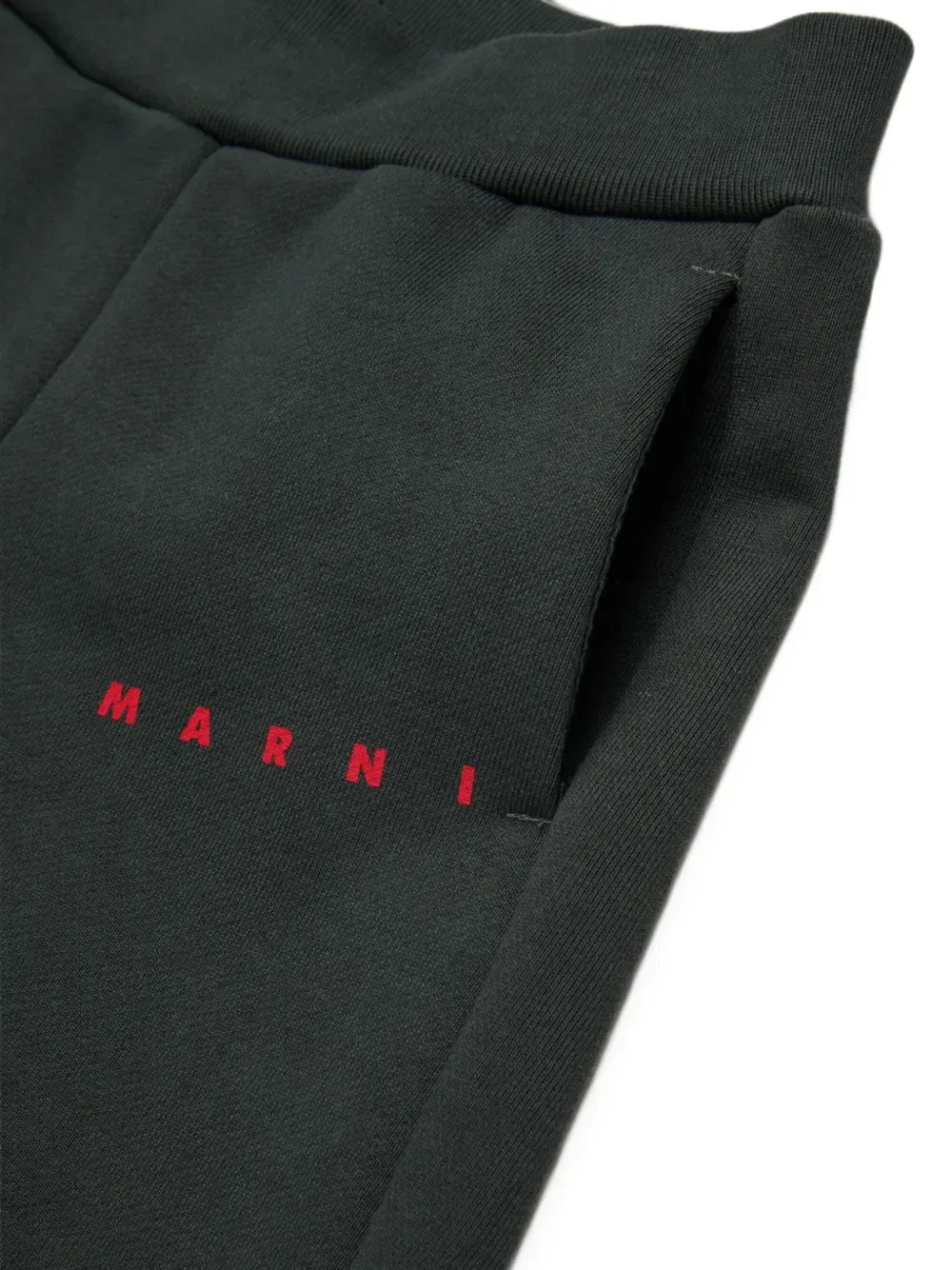 Хлопковый спортивный костюм с логотипом Marni Kids, черный — фото 4