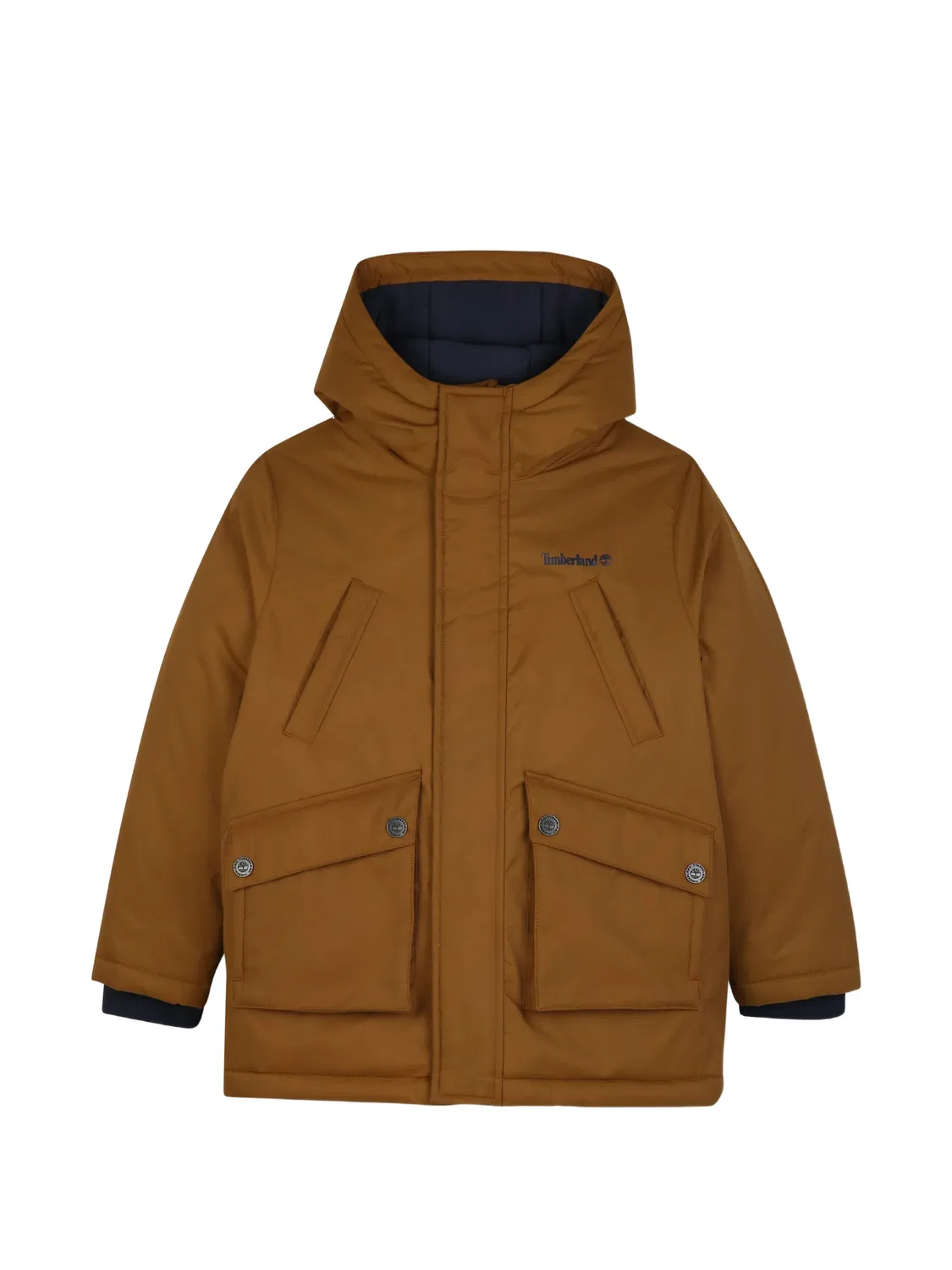 Парка с капюшоном коричневая Timberland, коричневый