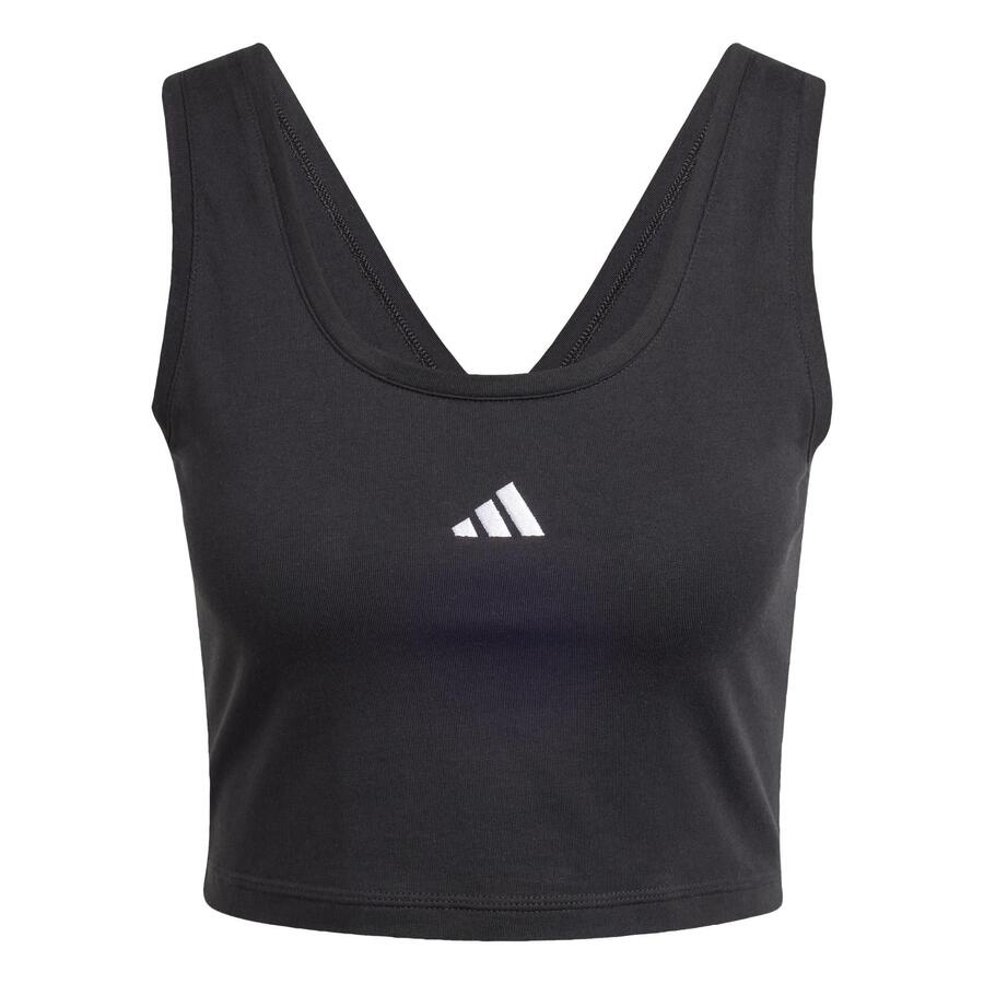 ADIDAS Хлопковая майка Essentials с маленьким логотипом — фото 2