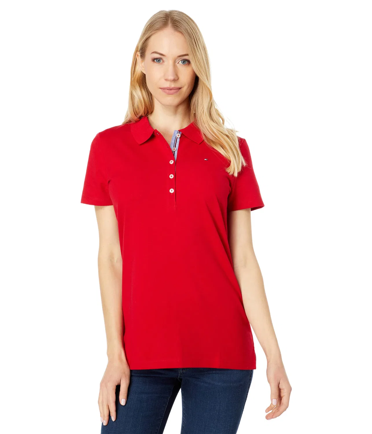 Женское поло с коротким рукавом Polo Core S/S Tommy Hilfiger, Red