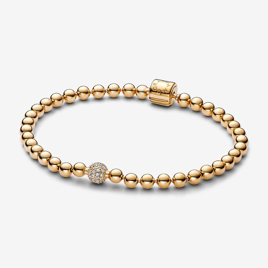 

Браслет Beads & Pavé, золото