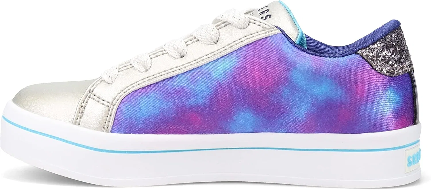 Детские кроссовки для девочек с принтом Starry Cloud Skechers, Navy/Multi — фото 4