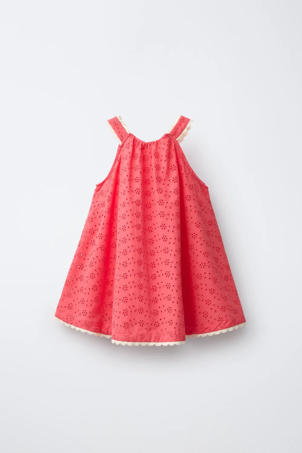 Платье из расшитого кружева ZARA, Coral