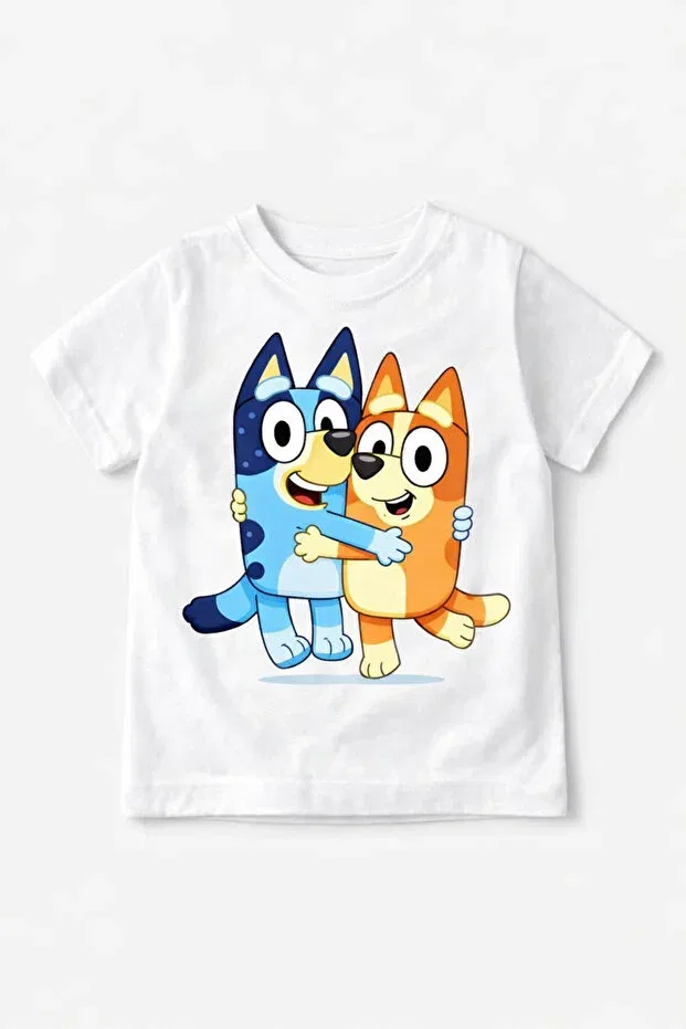 Детская футболка с принтом Bluey Printed Tiny And Co, White