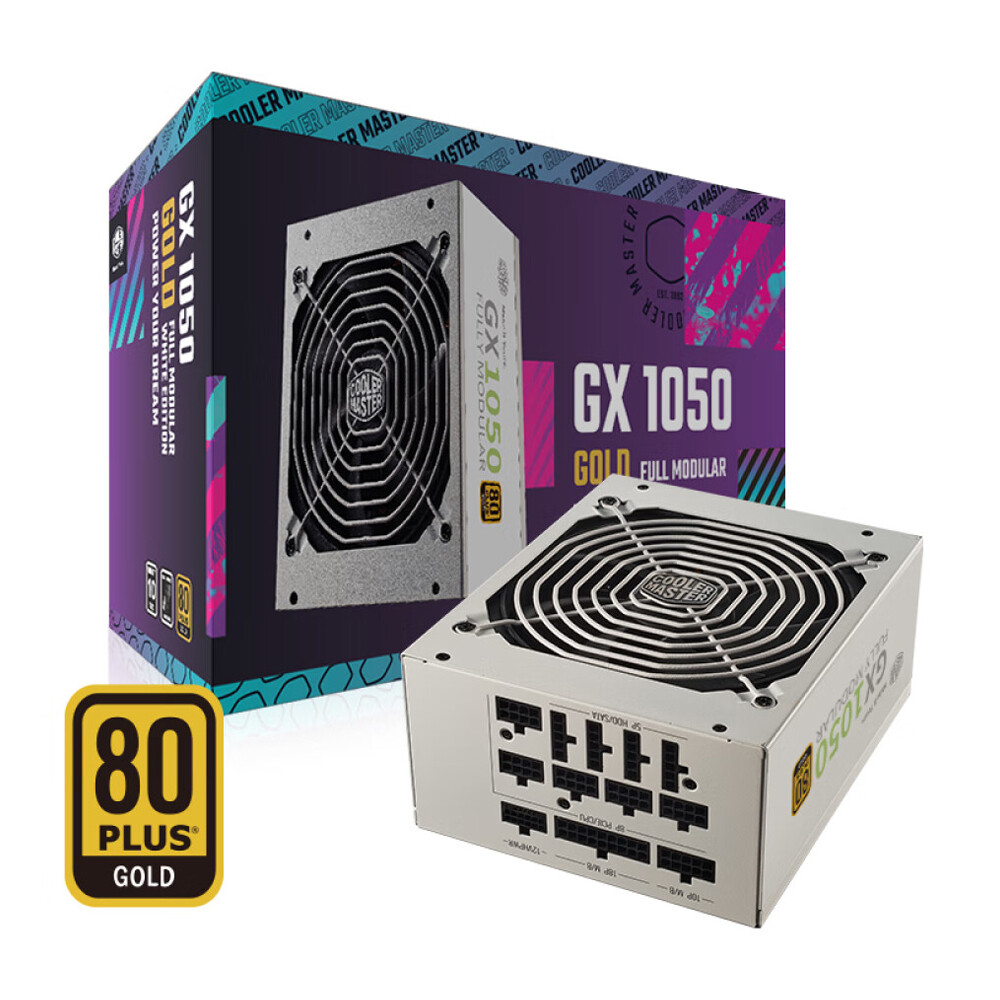 

Блок питания Cooler Master GX1050 Gold, 1050 Вт, белый