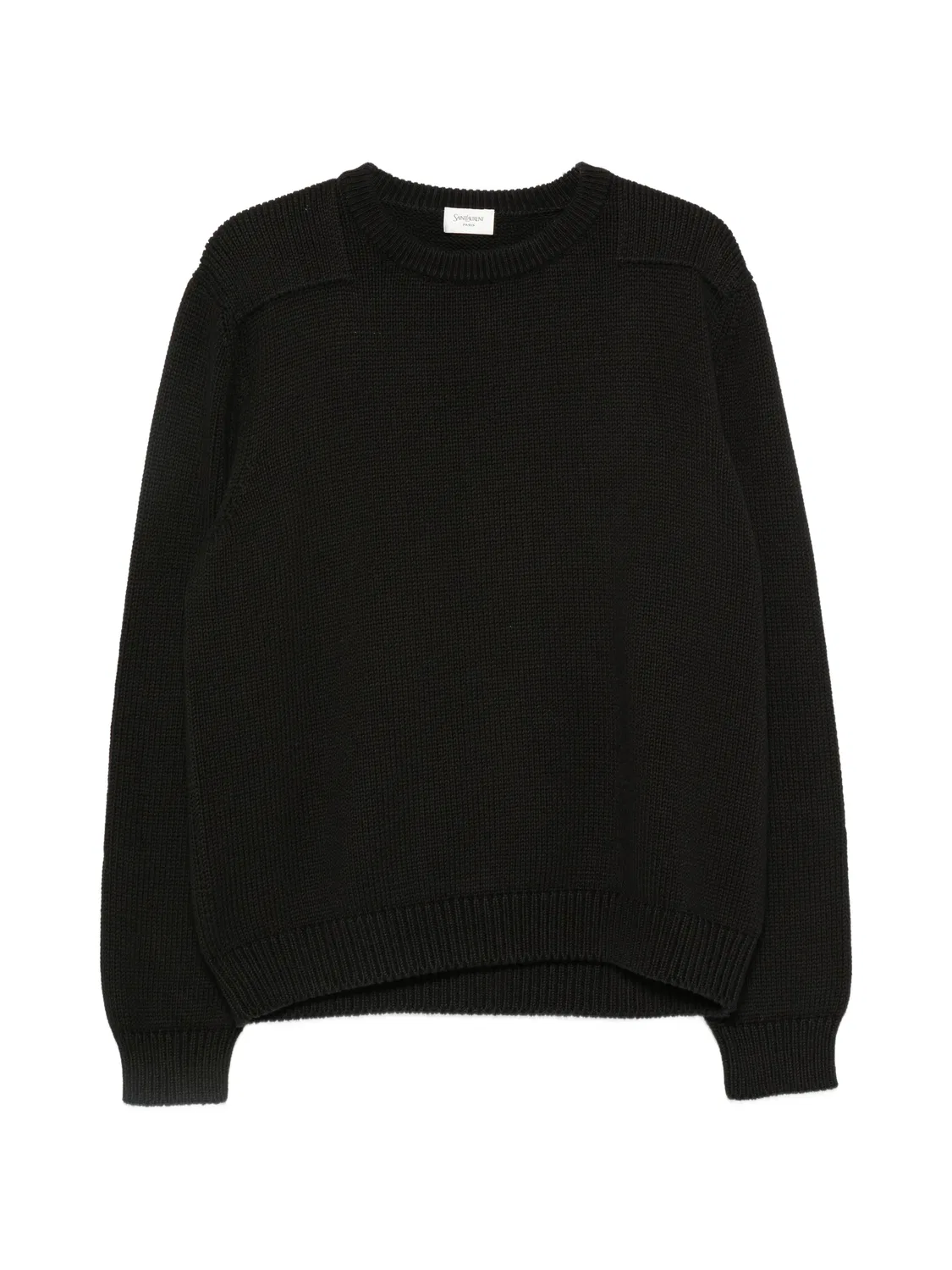 Свитер в рубчик Saint Laurent, черный