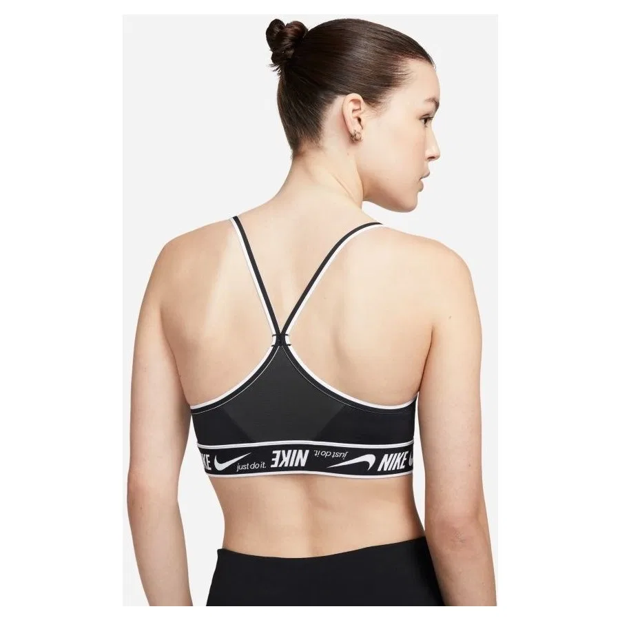 Спортивный бюстгальтер с легкой поддержкой Dri-FIT Indy Light-Support Padded Logo Nike, Черный — фото 2