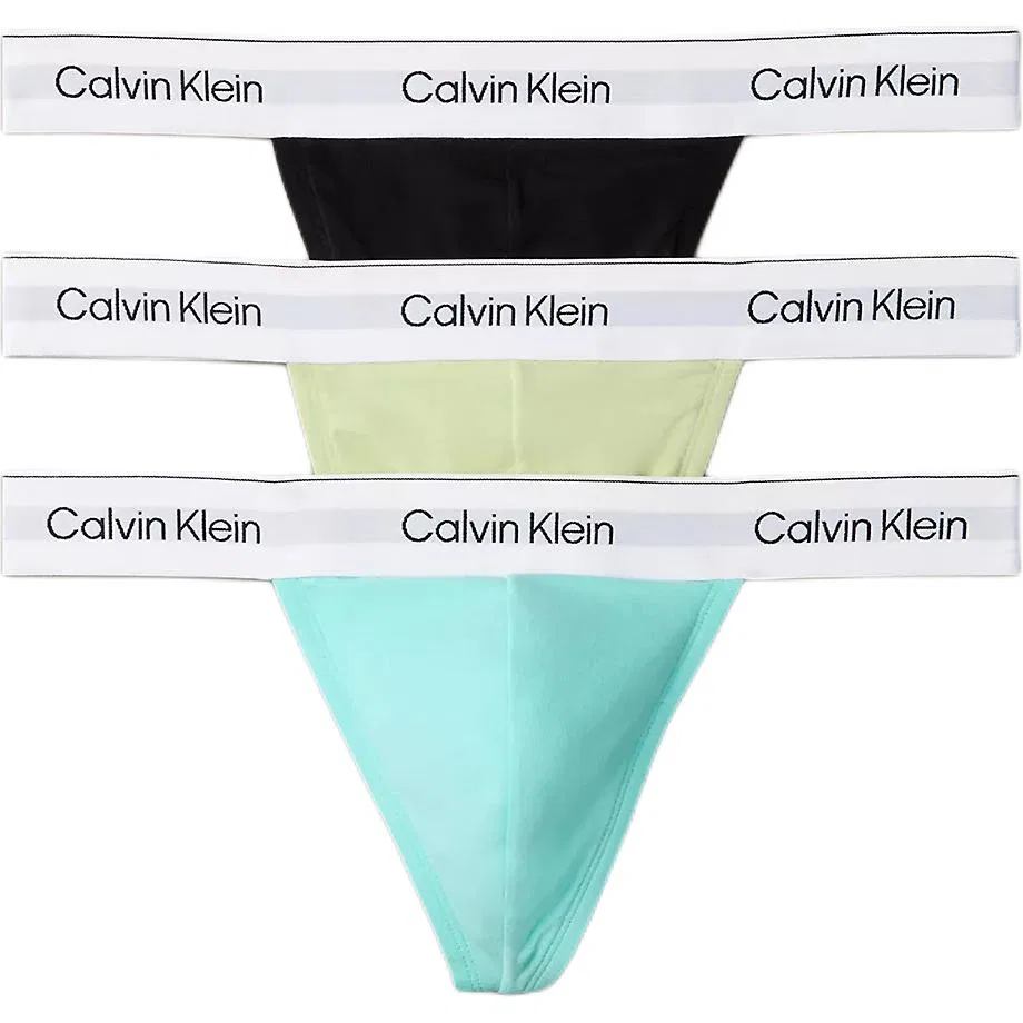 Мужские трусы-слипы с принтом, комплект из 3 штук, Calvin Klein, 3 Pack Black Yellow Green Azure