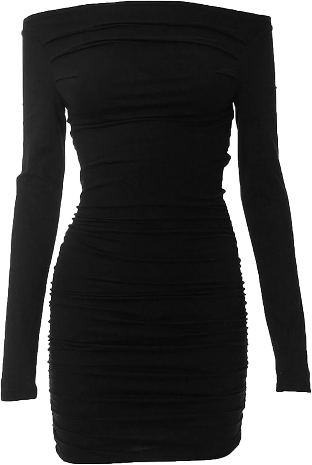 Женское макси-платье с длинным рукавом, Black
