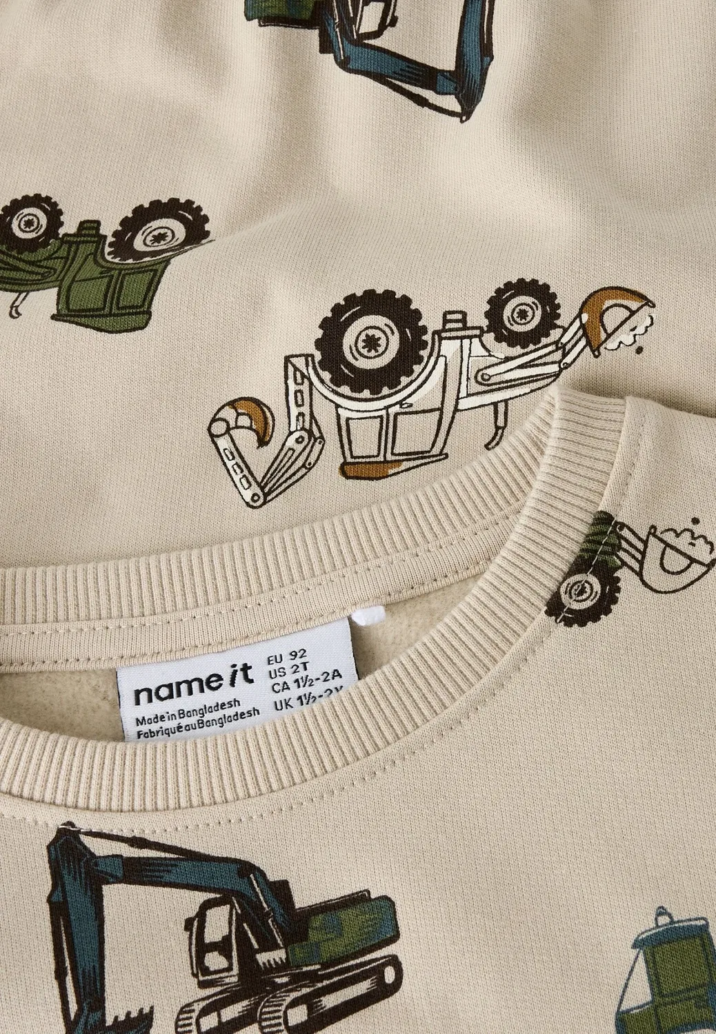 Nmmpbasil ls nreg swe bru - толстовка Name It, Peyotewhite — фото 3
