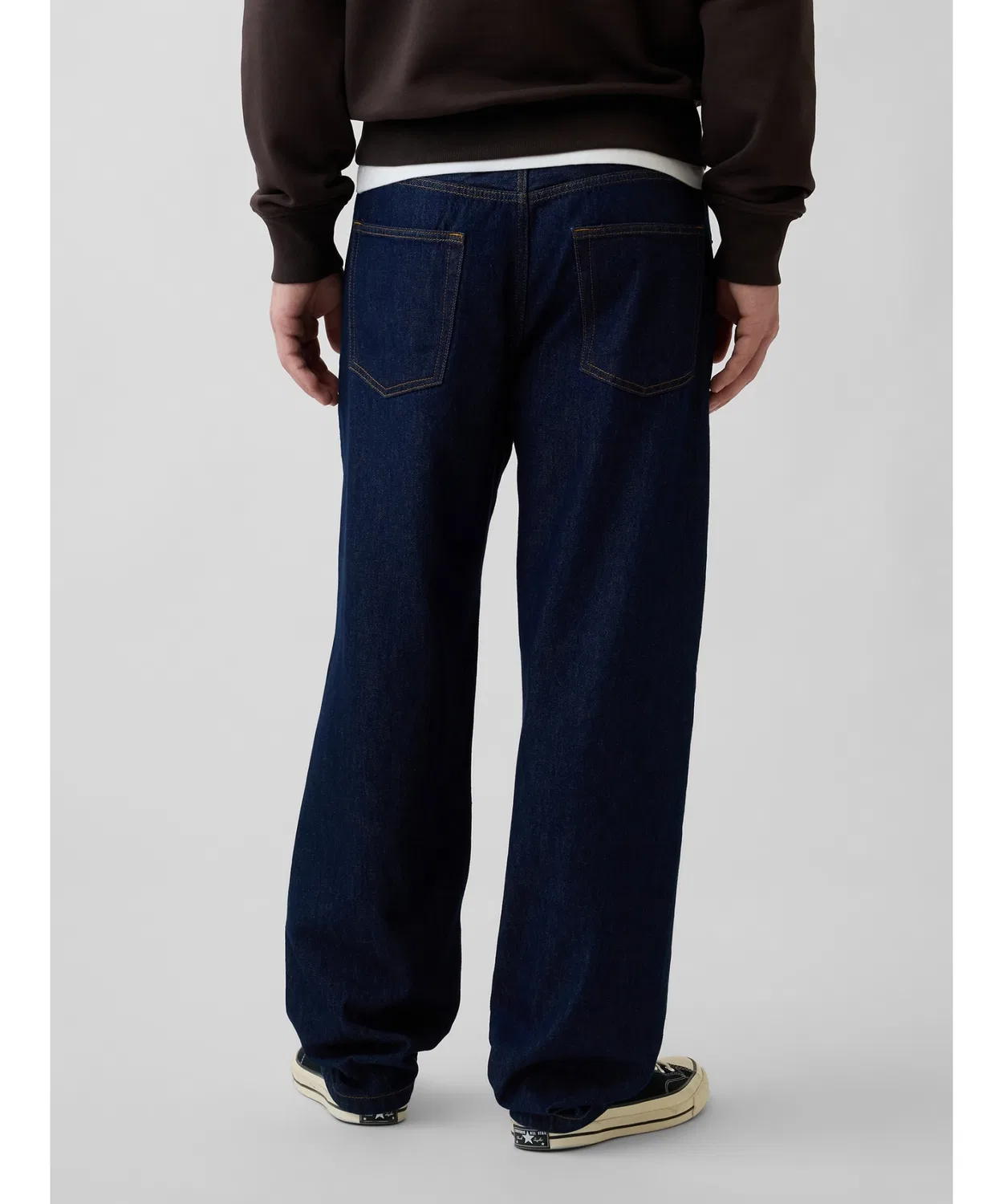 Мужские джинсы свободного кроя на резинке Pull-On Baggies GAP, Indigo Blue — фото 4
