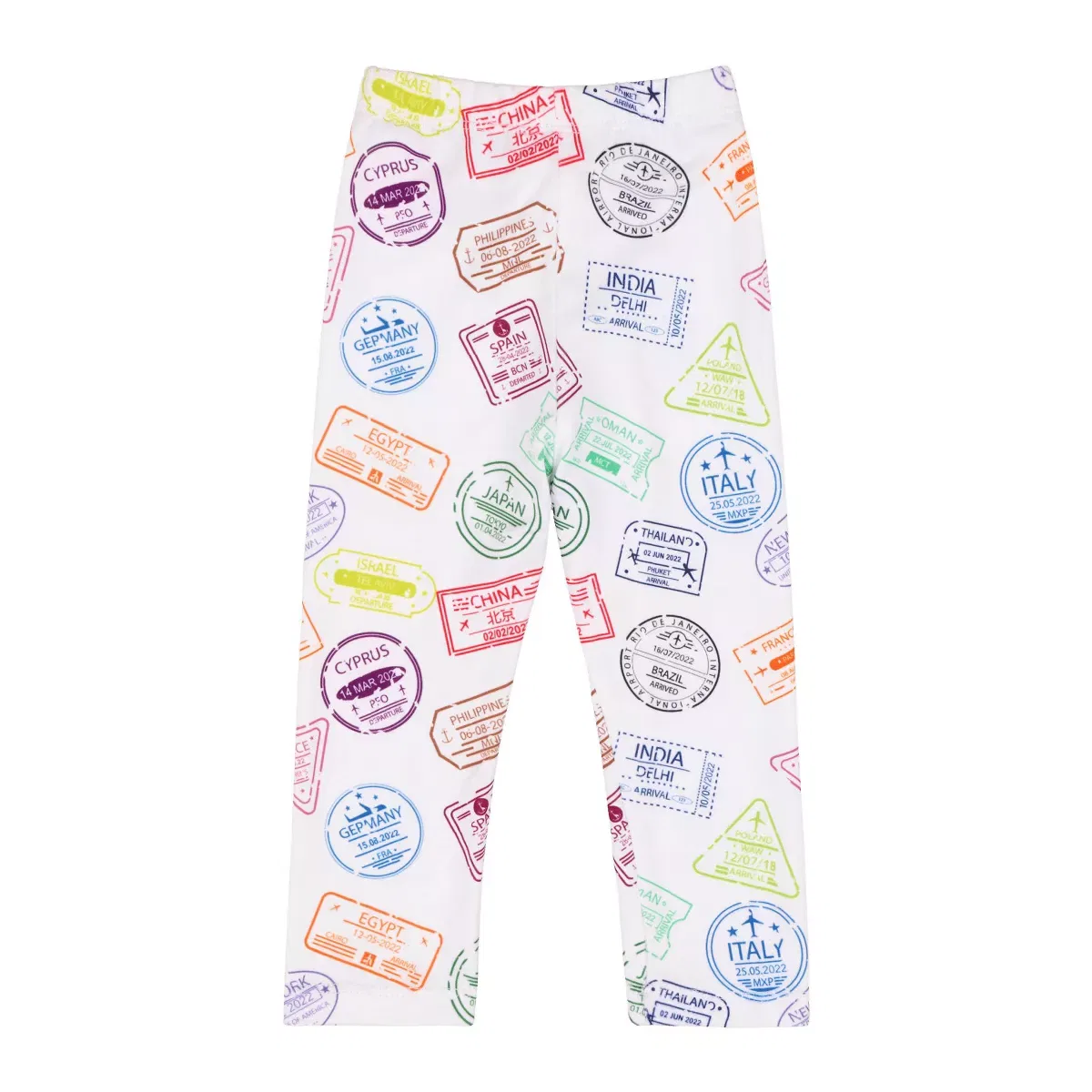 Детские леггинсы для девочек с принтом Viaje Mixed Up Clothing, White — фото 2