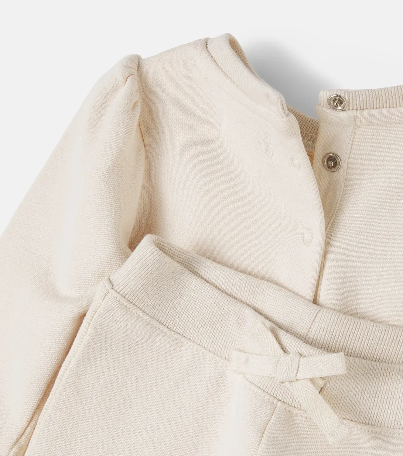 Комплект детской хлопковой толстовки и спортивных штанов Polo Ralph Lauren Kids, белый — фото 4