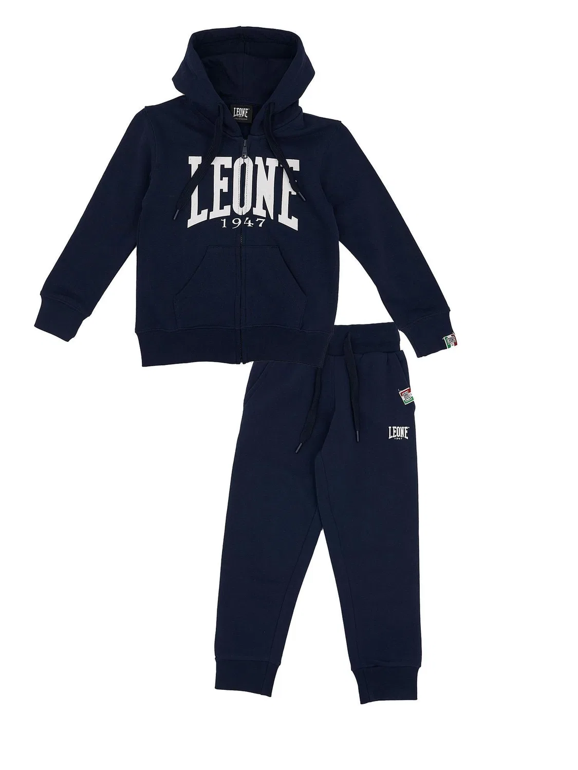 Детский спортивный костюм с капюшоном Leone 1947 Apparel, Grau / Schwarz — фото 3