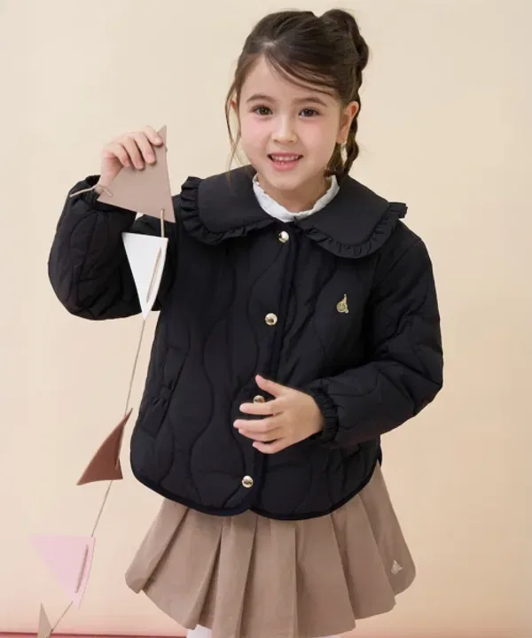 Пуховик детский девичий Beanpole Kids, черный