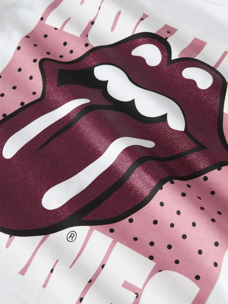 Футболка NAME IT "The Rolling Stones" белого цвета — фото 4