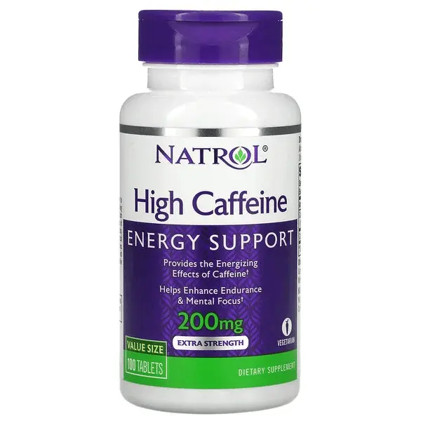 

Высокоэффективный кофеин Natrol 200 мг, 100 таблеток