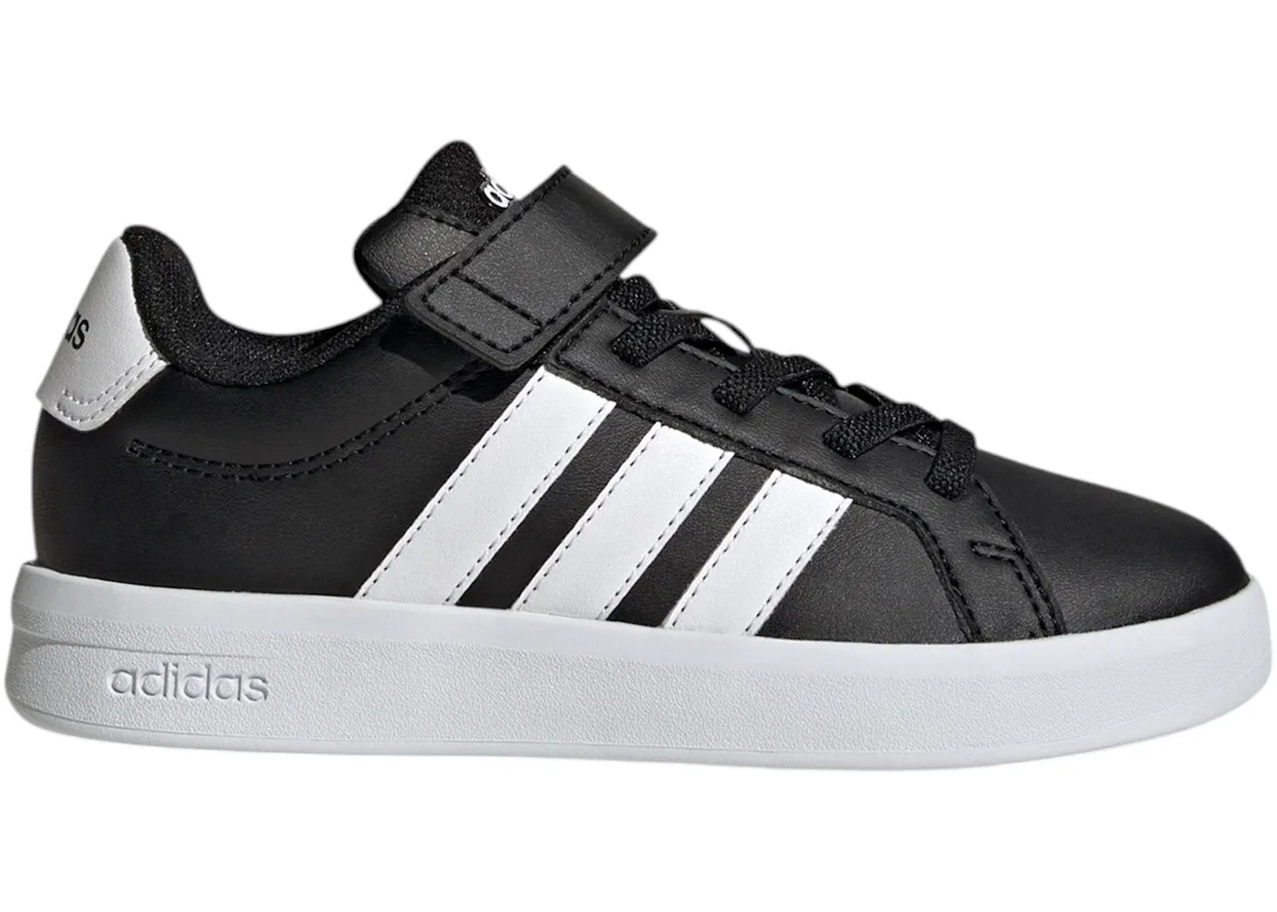Детские кроссовки Lifestyle с закрытой пяткой Adidas Grand Court 3.0, Core Black/Cloud White/Cloud White