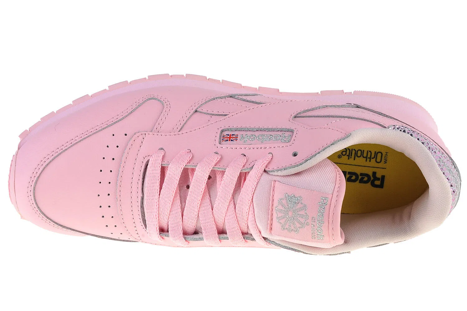 Детские спортивные кроссовки Classic Leather Metallic Reebok, Rosa — фото 3