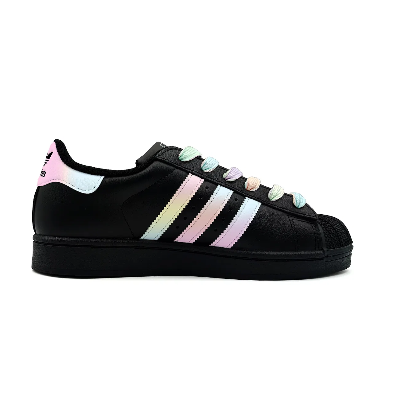 Детские кеды для скейтбординга Superstar 2, Adidas Originals, Black Multicolor — фото 3