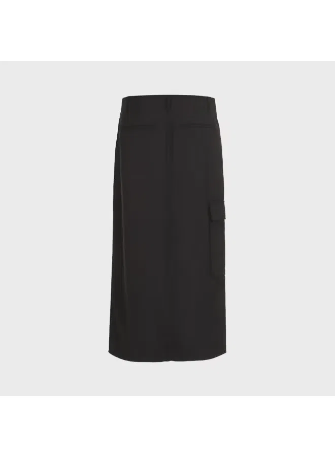 Юбка-миди прямая для делового стиля, Zara, черный — фото 3