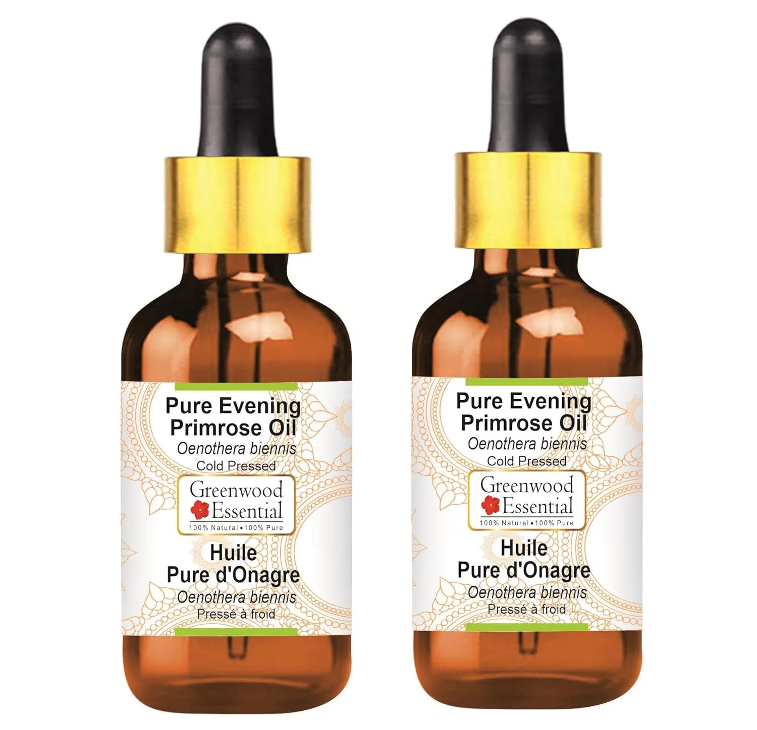 Масло для лица Pure Evening Primrose Oil, Greenwood Essential, 100 мл x 2