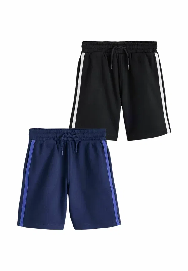 Шорты 2 в 1 с боковой полосой Regular Fit, Next, Navy, черный/темно-синий