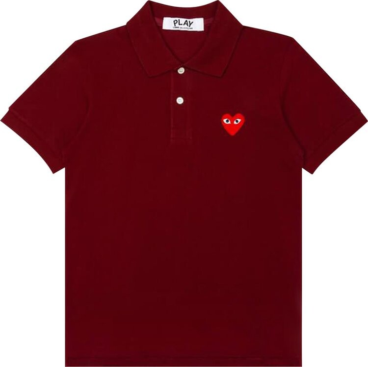 

Рубашка Comme des Garçons PLAY Red Heart Polo Shirt 'Burgundy', красный