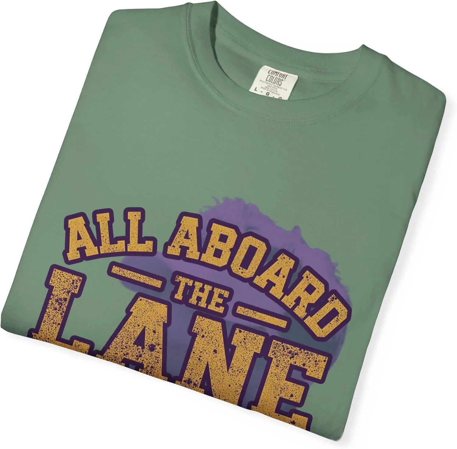 Женская футболка с принтом All Aboard The Lane Train, светло-зелёный — фото 4