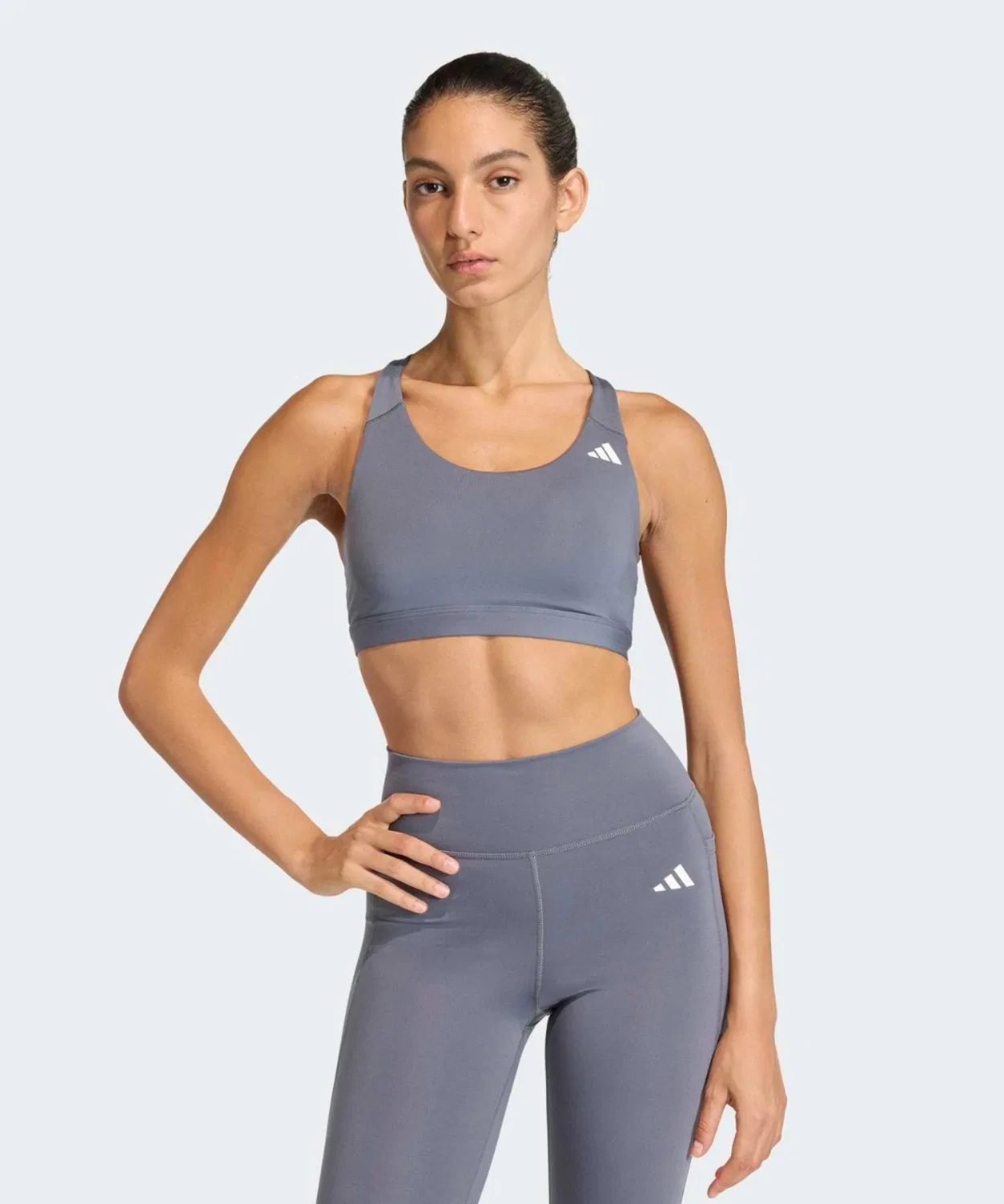 Женский спортивный бюстгальтер средней поддержки Optime Essentials Workout Medium Support Bra Adidas, Gray