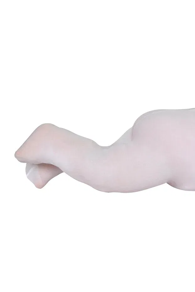 Детские колготки для девочек вискозные с рюшами Soft Baby Viscose Pantyhose Daymod, White