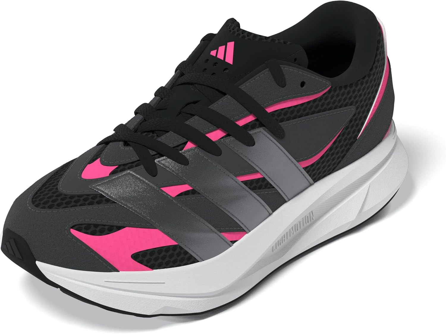 

Кроссовки adidas для мальчиков Lightblaze на шнуровке, черный/розовый