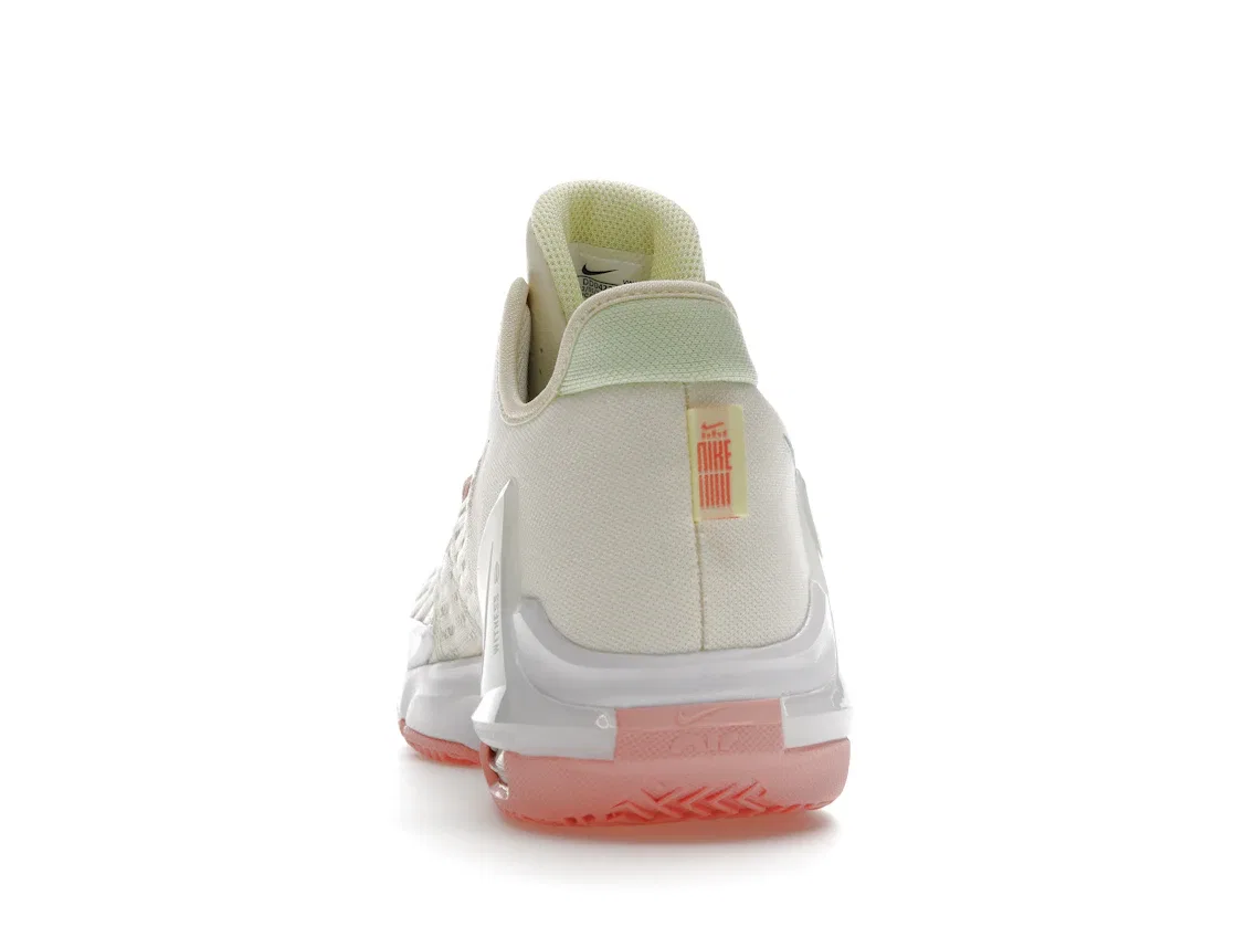 Детские кроссовки для мальчиков с вентилируемым верхом Nike LeBron Witness 6, Coconut Milk/Polarized Blue/Vapor Green/Citron Tint — фото 4