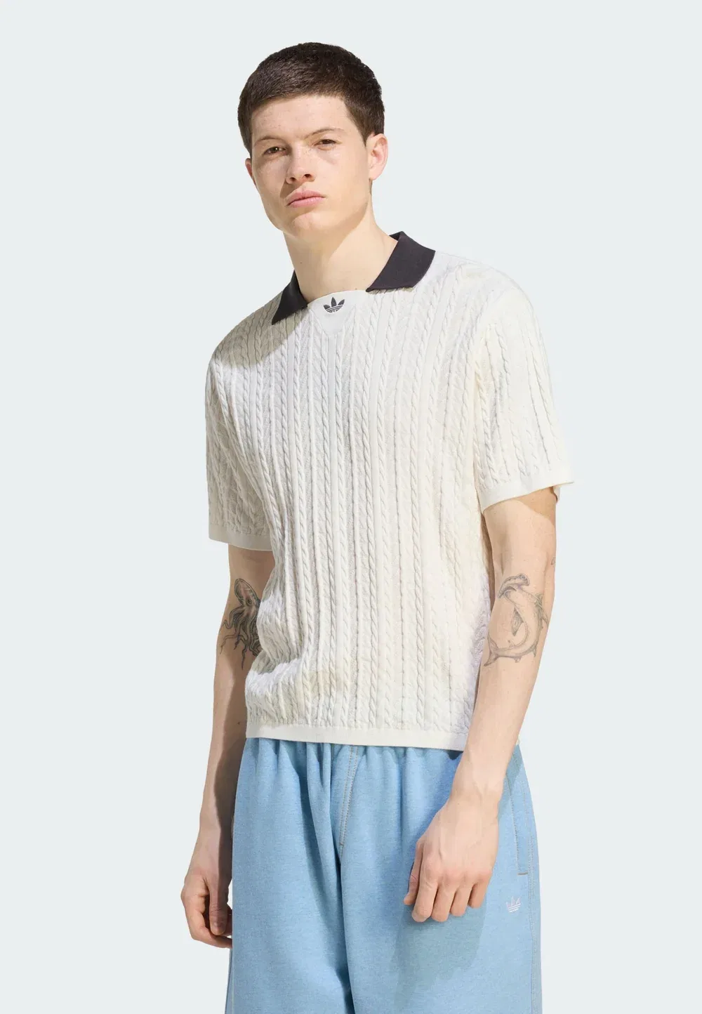 Вязаная рубашка поло ftbl jsy Adidas Originals, Cloud White