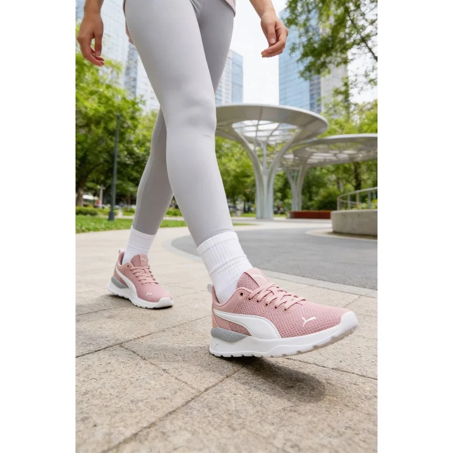 Детские спортивные кроссовки с шнуровкой Anzarun Lite Jr Puma, Черный — фото 2