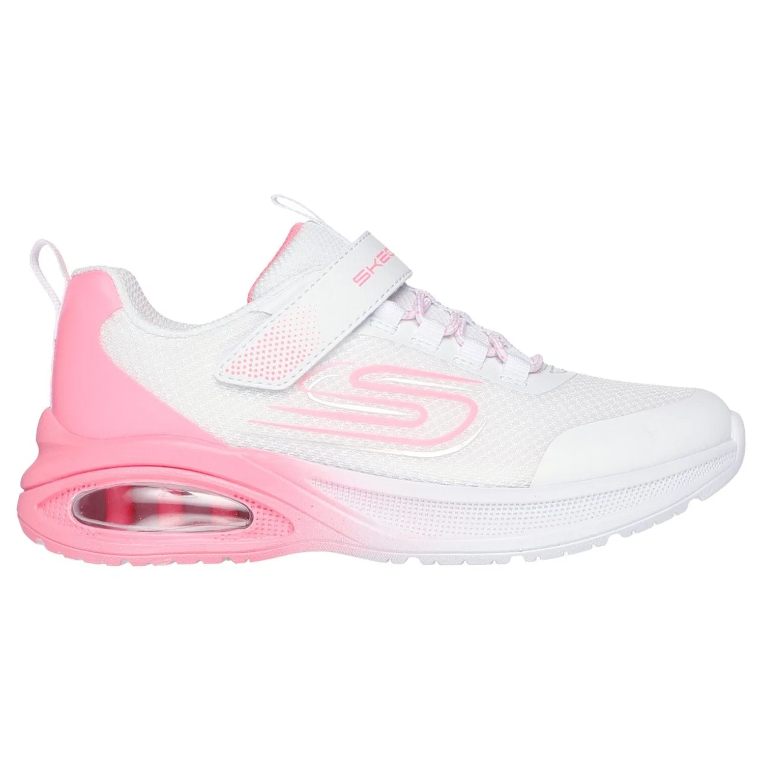 Детские текстильные кроссовки Slip-On Skechers, White/Pink — фото 4