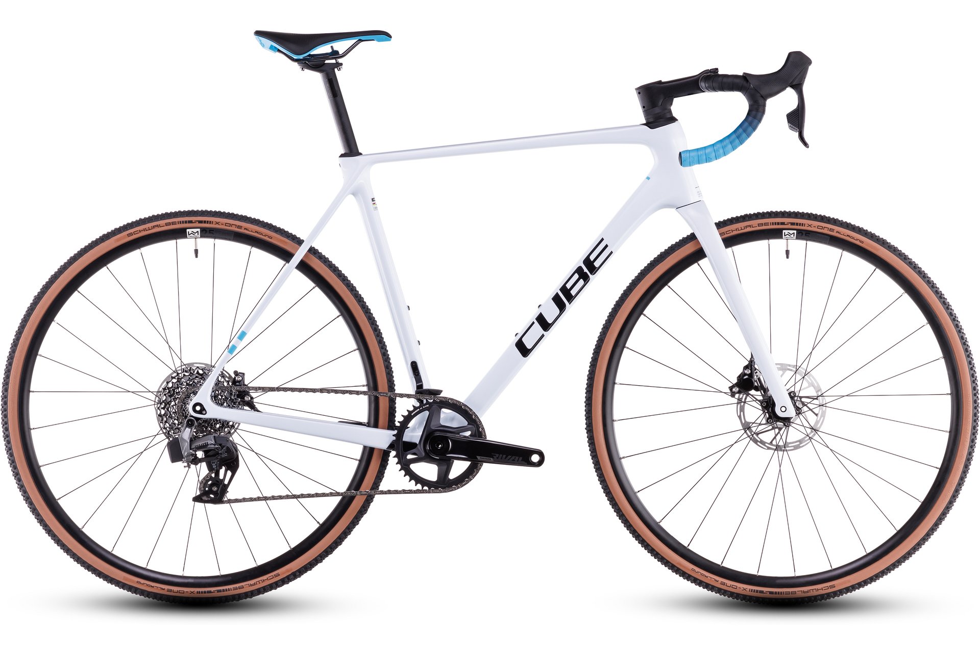 

Шоссейный велосипед Cube Cross race c:62 race - 28 дюймов - diamant - 2026, weiß | polarwhite´n´blue