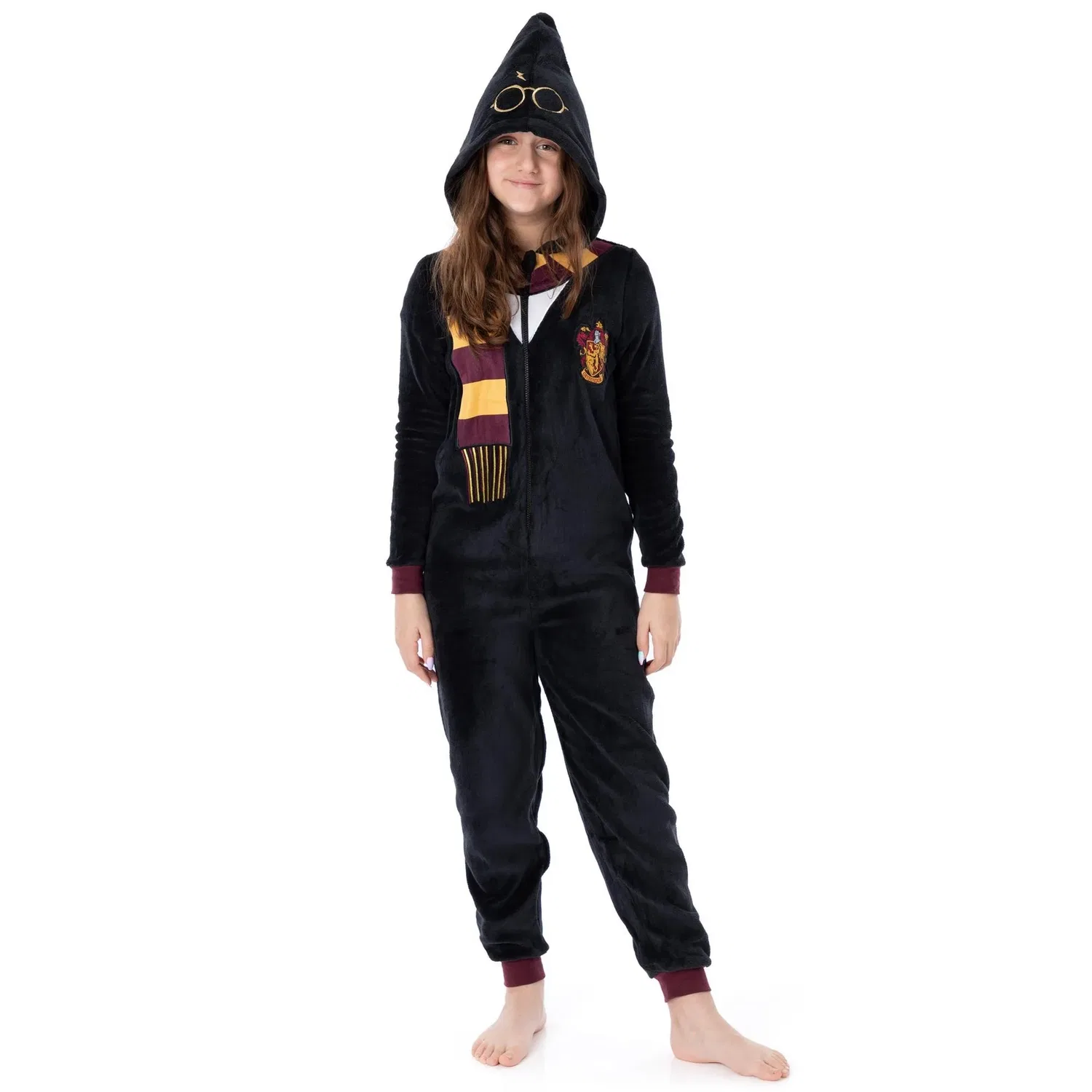 Пижама-комбинезон с капюшоном Gryffindor Harry Potter, черный — фото 2