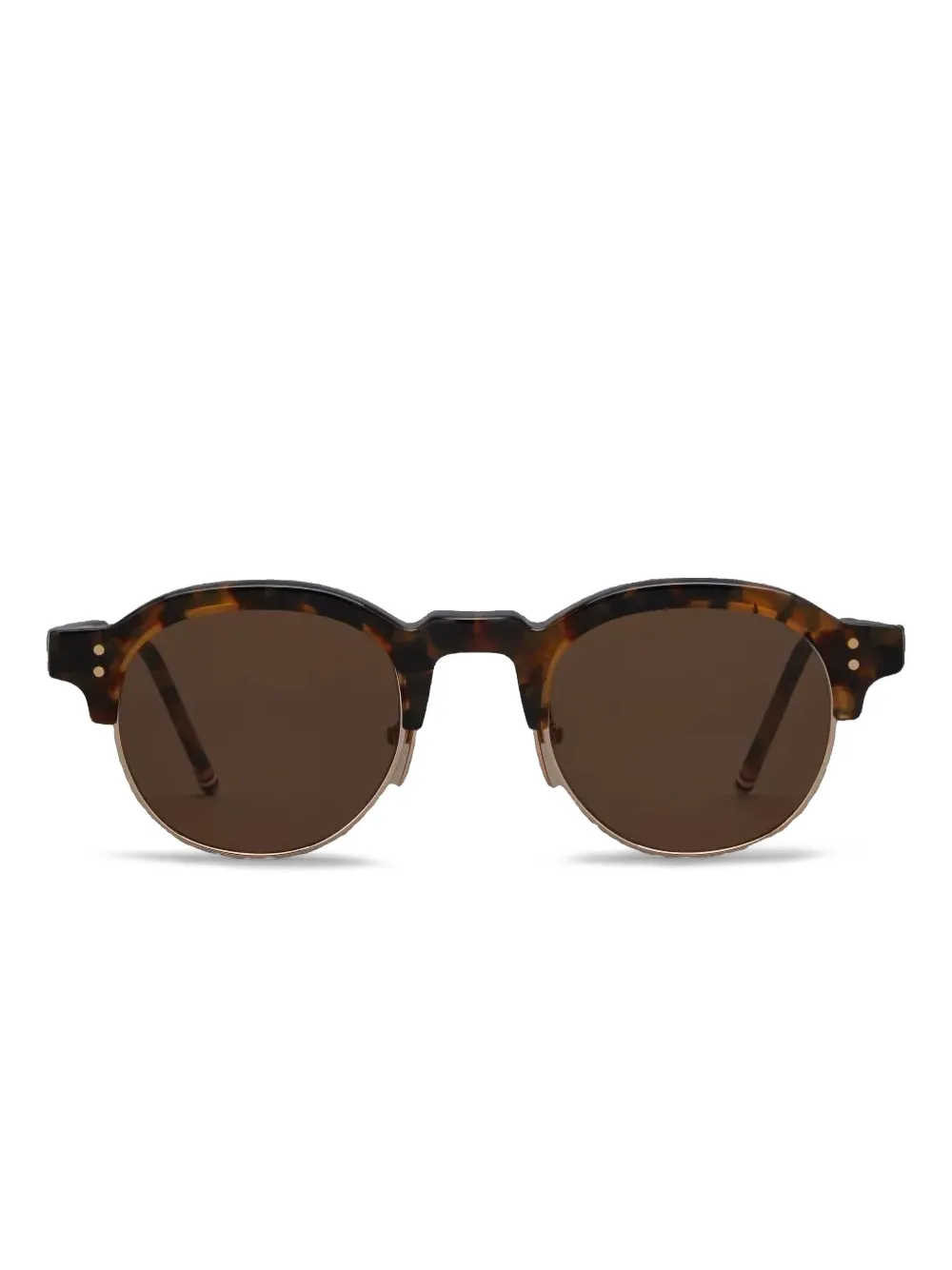 

Солнцезащитные очки в круглой оправе Thom Browne, коричневый