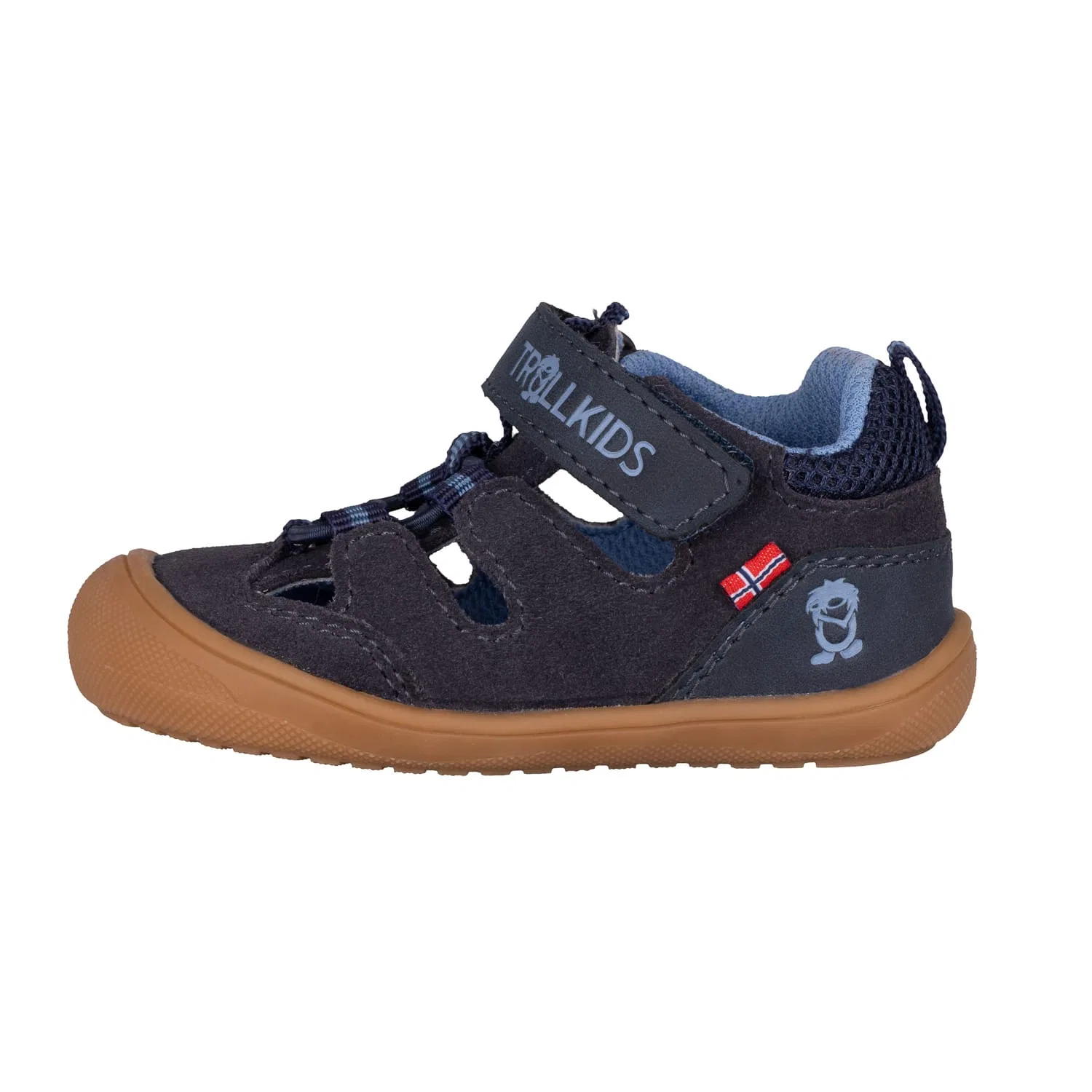 Лауфлерншхуэ Femund из кожи, Trollkids, navy/blue
