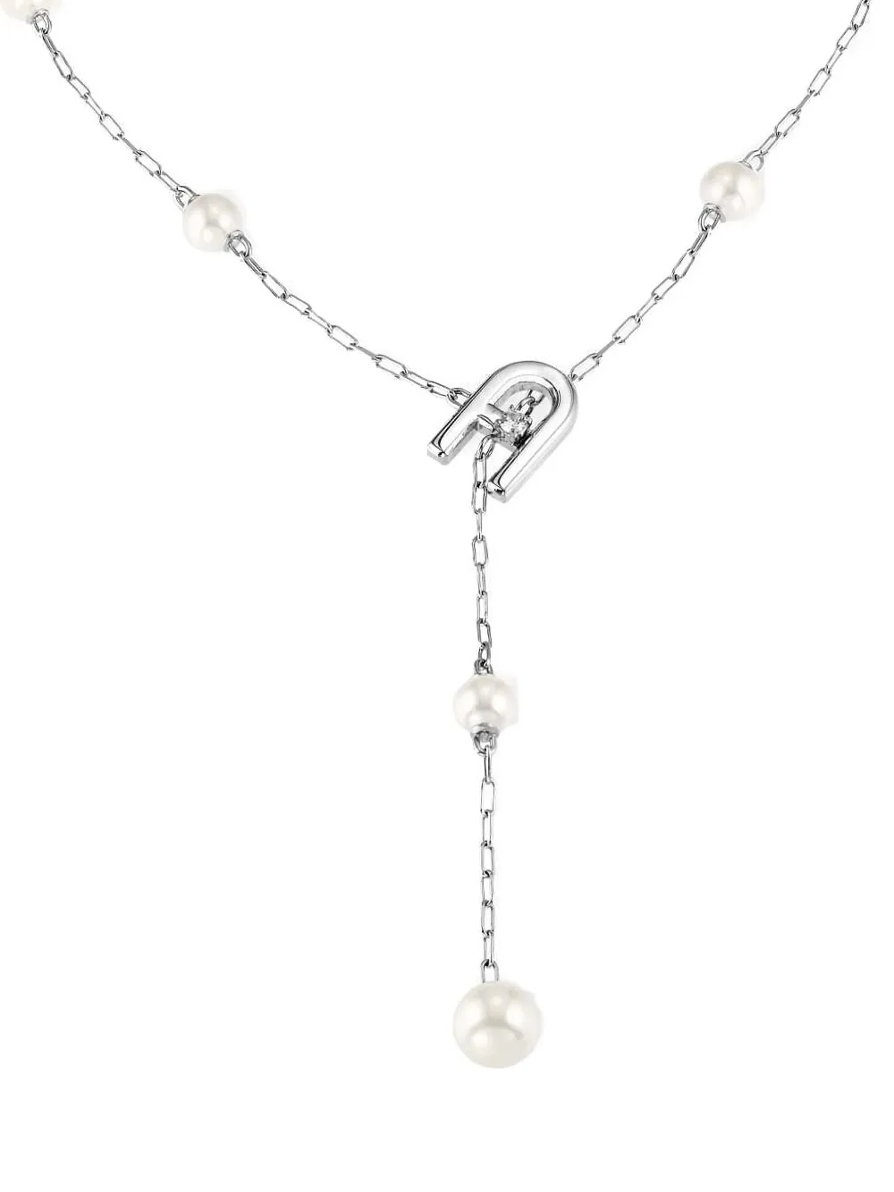 

Ожерелье с подвеской, украшенное жемчугом Furla, серебряный