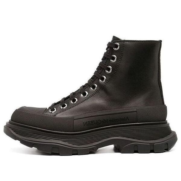 Кроссовки tread slick high 'black' Alexander Mcqueen, черный