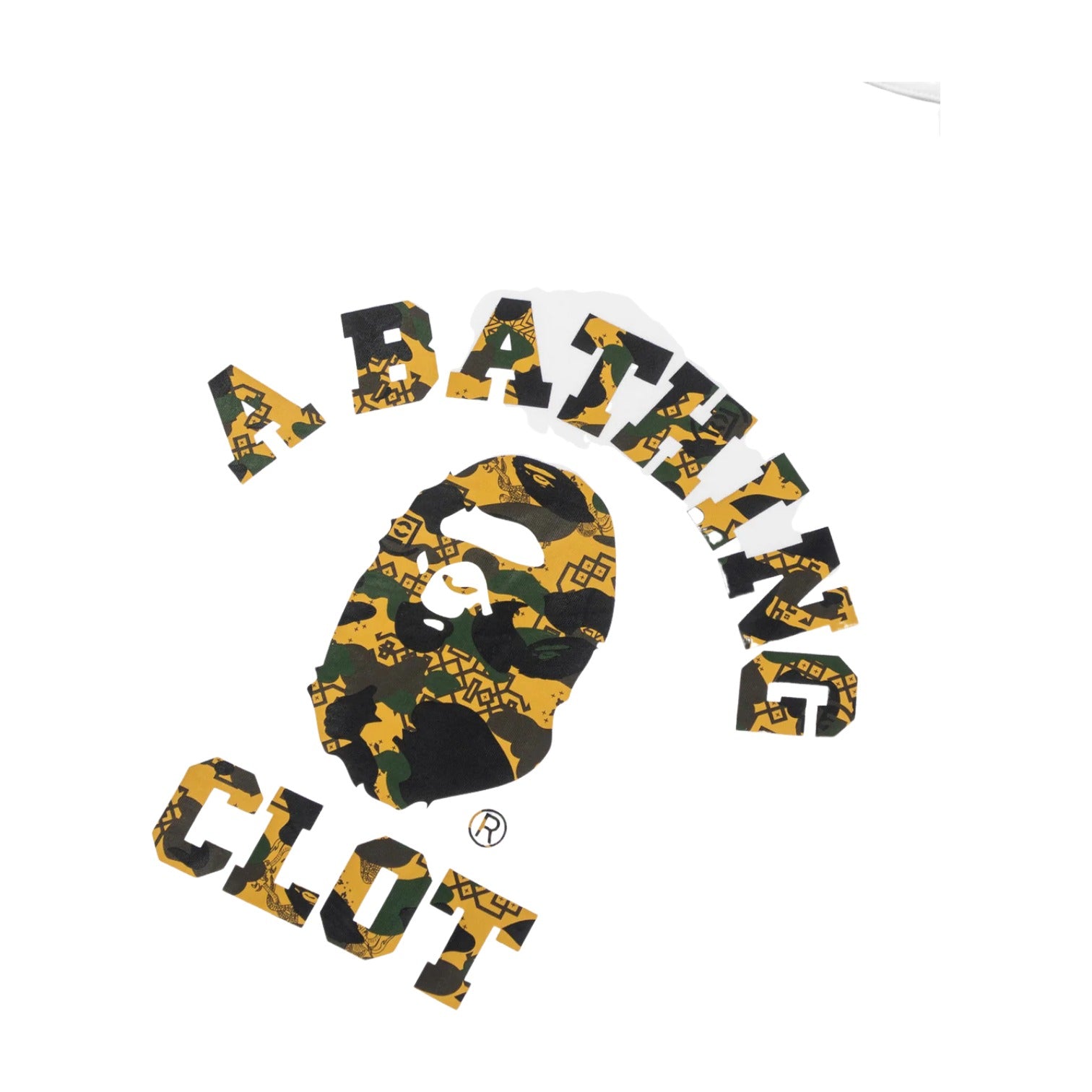 A Bathing Ape Футболка BAPE X Clot Camo College Relaxed Fit, белая — фото 3