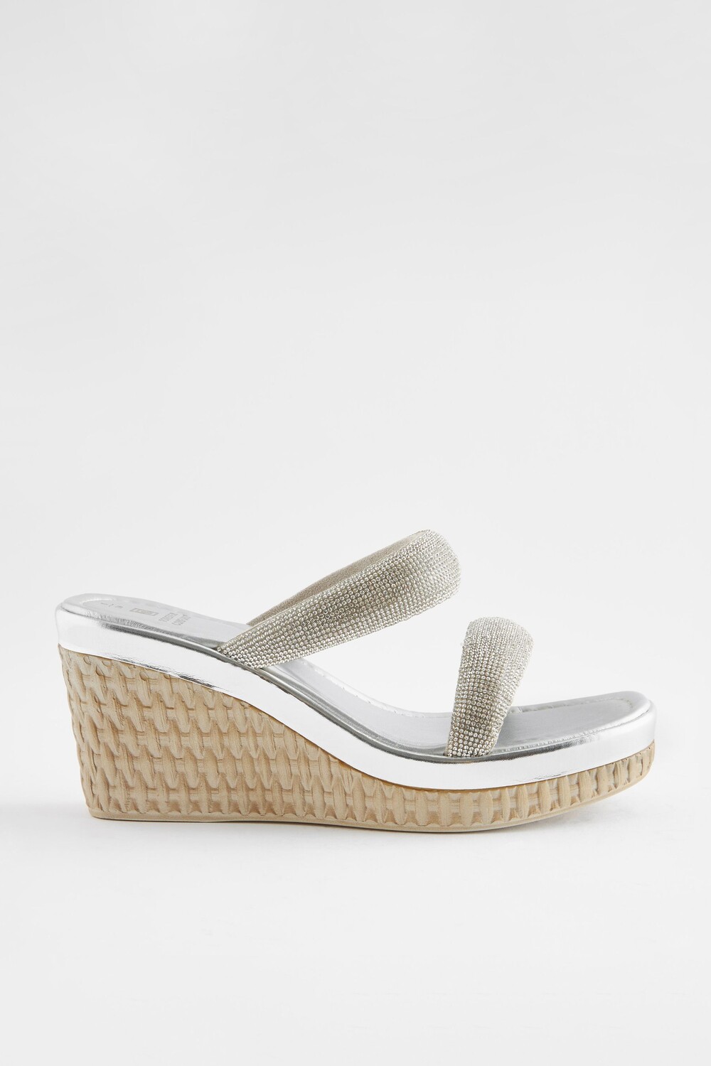 Босоножки на танкетке Forever Comfort Bling Next, серебряный — фото 3