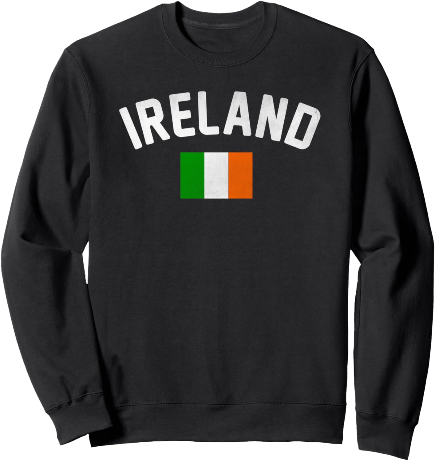

Толстовка с простым текстом и флагом Ирландии Trendy Apparel, черный