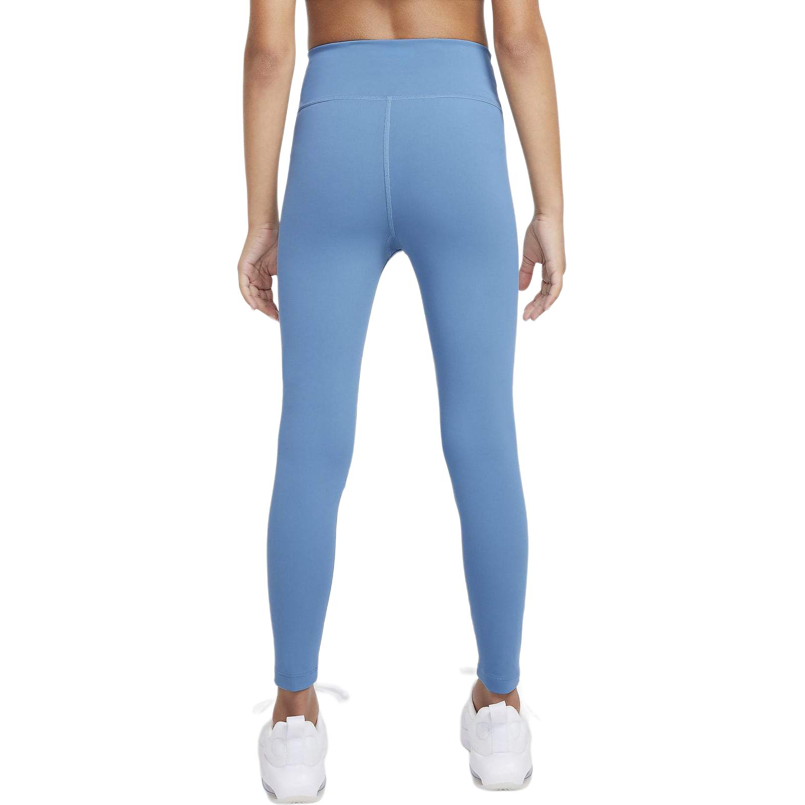 Леггинсы Dri Fit One для подростков Aegean Storm Blue/Glacier Blue Nike, синий — фото 4