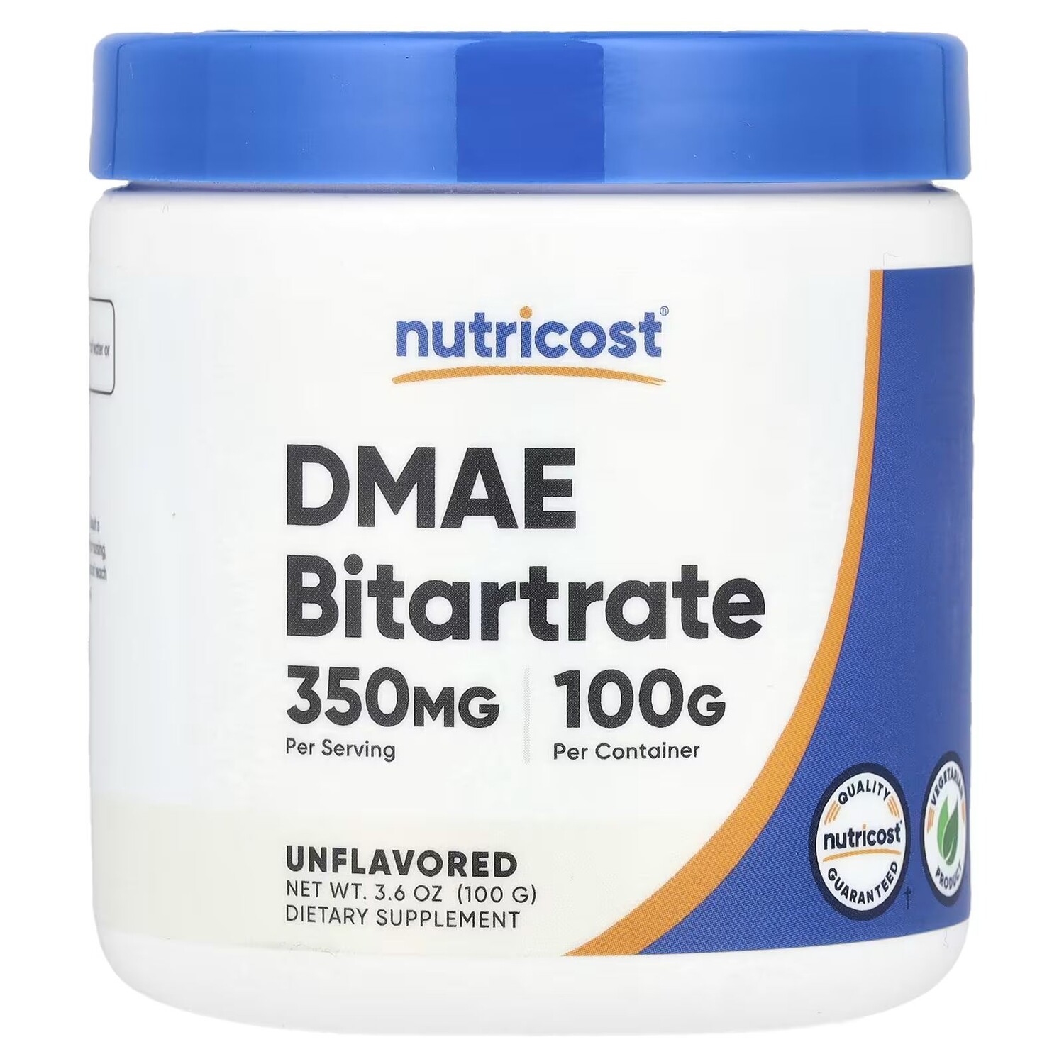 

Битартрат ДМАЭ, без вкуса, 3,6 унции (100 г) Nutricost